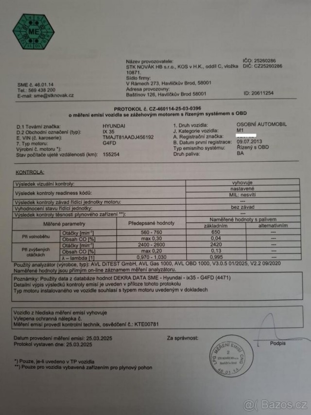 Hyundai ix35 1,6   GDi, 99kW, r.v. 2013